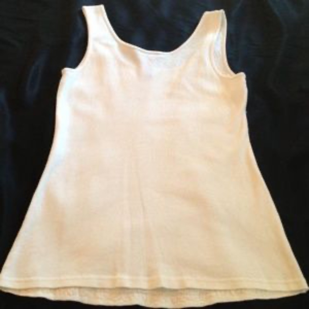 V Christina Ivory Sequin Front Tank Top Sz M - Picture 4 of 5